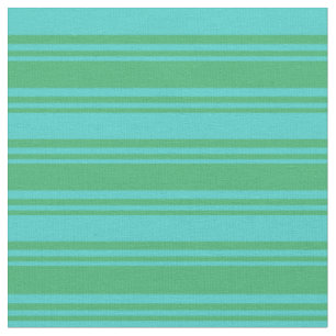 Zee Green en Turquoise Lined Pattern Stof