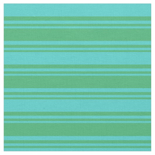 Zee Green en Turquoise Lined Pattern Stof (Close Up)
