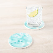 Zee Green Floral Print Sandstone Onderzetter (Zijkant)