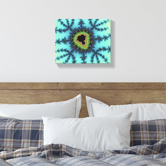 Zee Green Fractal Canvas Afdruk (Insitu (Slaapkamer))