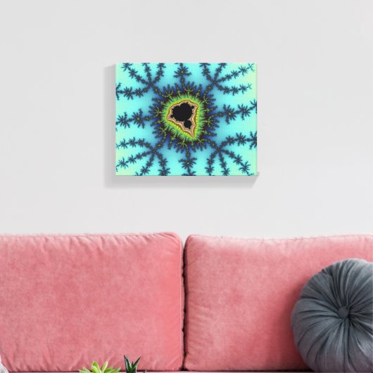 Zee Green Fractal Canvas Afdruk (Insitu (Woonkamer))