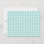 Zee Green Gingham Check Personal Stationery Kaart (Achterkant)