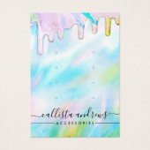 Zee Green Holographic Glitter Drift Logo Visitekaartje (Voorkant)