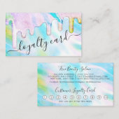 Zee Green Holographic Thick Glitter Druppelt Loyal Klantenkaartje (Voorkant / Achterkant)