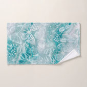 Zee Green Marble Butterflies Bad Handdoek (Handdoek)