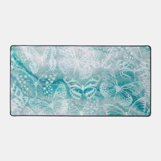 Zee Green Marble Butterflies Bureaumat (Voorkant)