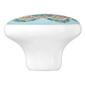 Zee Green Marble en Copper Mandala Keramische Knop (Zijkant)