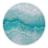 Zee Green Marble Texture Keramische Knop (Voorkant)