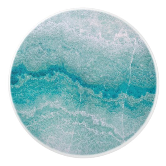 Zee Green Marble Texture Keramische Knop (Voorkant)