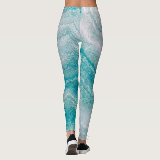 Zee Green Marble Texture Leggings (Achterkant)