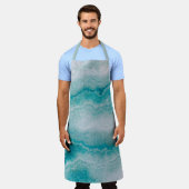 Zee Green Marble Texture Schort (Gedragen)