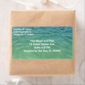 Zee Green Ocean Water Two Adresetiketten Etiket (Insitu)