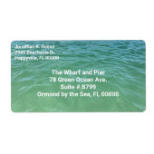Zee Green Ocean Water Two Adresetiketten Etiket (Voorkant)