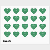 Zee Green Plain Elegant Modern minimalist Hart Sticker (Vel)
