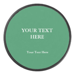 Zee Green Plain Elegant Modern minimalist Hockey Puck