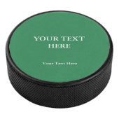 Zee Green Plain Elegant Modern minimalist Hockey Puck (3/4)