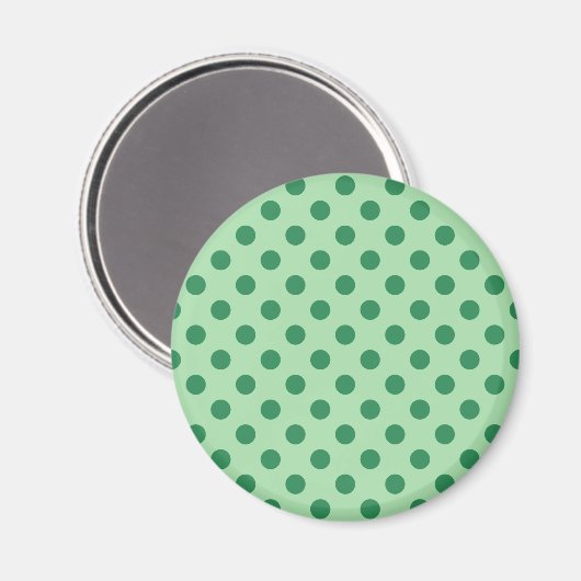 Zee Green Polka Dots Magneet (Voorkant / Achterkant)