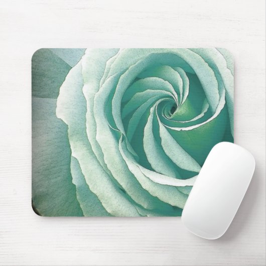 ZEE GREEN Spiral van Roos Mousepad Muismat (Met muis)