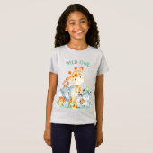 Zee Green Waterverf Cute Safari Oerwoud Animals T-shirt (Voorkant volledig)