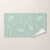 Zee Green White Leaf Theme Towel Set Bad Handdoek (Handdoek)
