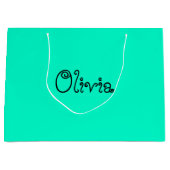 Zee Groen Baby shower Gift Bag Groot Cadeauzakje (Voorkant)