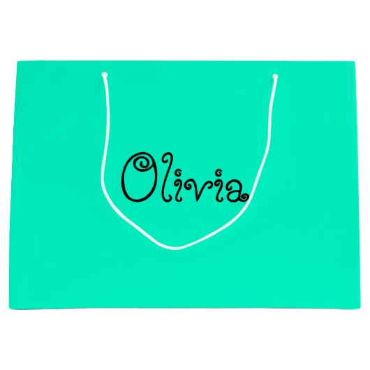 Zee Groen Baby shower Gift Bag Groot Cadeauzakje (Voorkant)