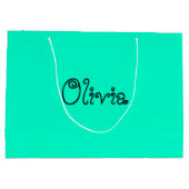 Zee Groen Baby shower Gift Bag Groot Cadeauzakje (Achterkant)