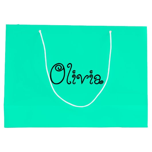 Zee Groen Baby shower Gift Bag Groot Cadeauzakje (Achterkant)