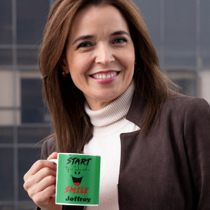 Zee Groen Begin je dag met een glimlach-koffie Mok