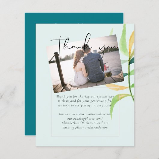 Zee Groen Blauw Tropisch Blauwbruine Longbruiloft (Voorkant / Achterkant)