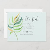 Zee Groen Blauw Tropisch Blauwbruine Longbruiloft Briefkaart (Voorkant / Achterkant)