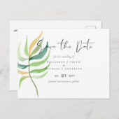 Zee Groen Blauw Tropisch Blauwbruine Longbruiloft Briefkaart (Voorkant / Achterkant)