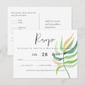 Zee Groen Blauw Tropisch Blauwbruine Longbruiloft Briefkaart (Voorkant / Achterkant)