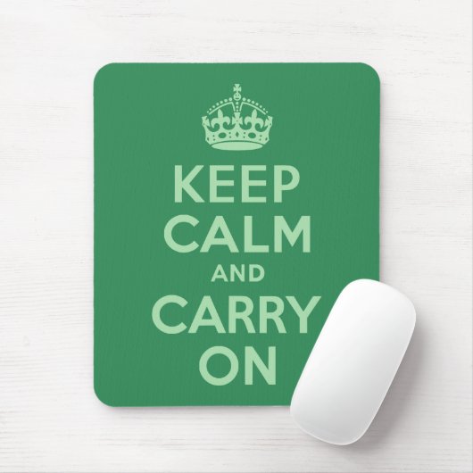 Zee Groen Blijf kalm en ga verder Muismat (Met muis)