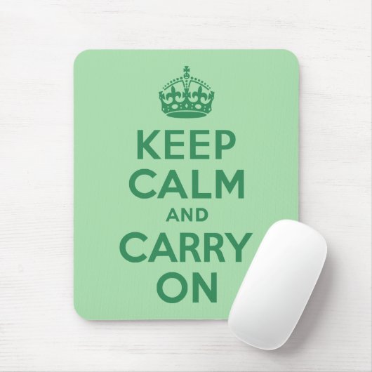 Zee Groen Blijf kalm en ga verder Muismat (Met muis)