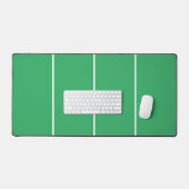 Zee Groen Drie Verticale Slanke Witte Strepen Bureaumat (Keyboard & Muis)