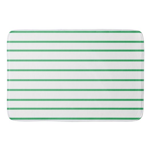 Zee Groen dun streeppatroon Badmat (Voorkant)