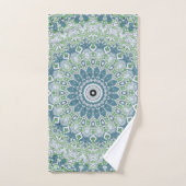 Zee Groen en Blauw Kust Mandala Patroon Bad Handdoek (Handdoek)