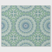 Zee Groen en Blauw Kust Mandala Patroon Cadeaupapier (Vlak)