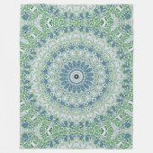 Zee Groen en Blauw Kust Mandala Patroon Fleece Deken (Voorkant)