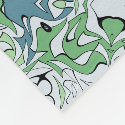 Zee Groen en Blauw Kust Mandala Patroon Fleece Deken (Hoek)