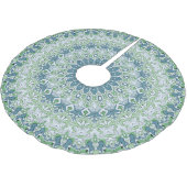 Zee Groen en Blauw Kust Mandala Patroon Kerstboom Rok (Gekanteld)