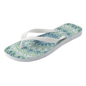 Zee Groen en Blauw Kust Mandala Patroon Teenslippers (Schuin)