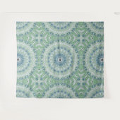 Zee Groen en Blauw Kust Mandala Patroon Wandkleed (Voorkant (horizontaal))