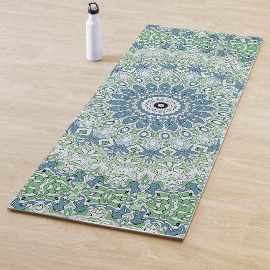 Zee Groen en Blauw Kust Mandala Patroon Yogamat (In situ)