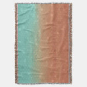 Zee groen en verbrand sinaasappel trendy abstract deken (Voorkant Verticaal)