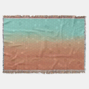 Zee groen en verbrand sinaasappel trendy abstract deken