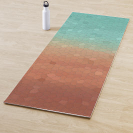 Zee groen en verbrand sinaasappel trendy abstract  yogamat