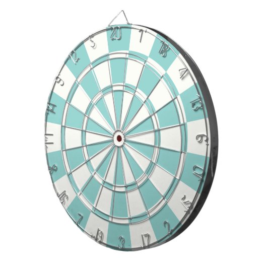 Zee groen en wit dartbord (Voorkant Rechts)