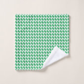 Zee Groen en wit Modern Sharp Waves Bad Handdoek (Wasdoekje)